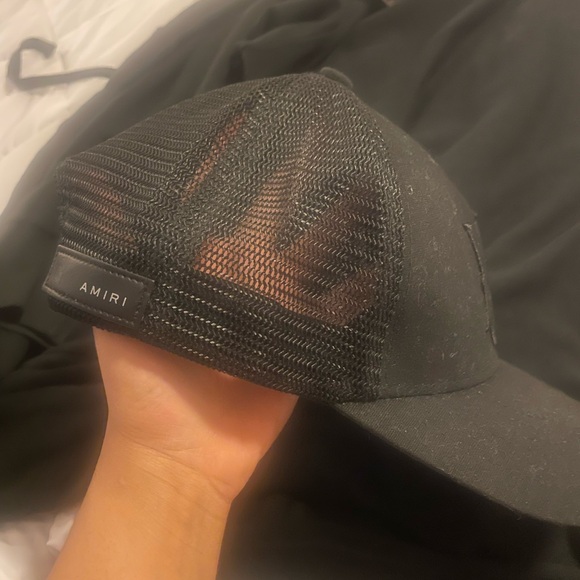 AMIRI Black Cap with Embroidered Detail